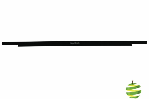 Barre en verre noire avec logo de couleur blanc à positionner dans le bas de l'écran du MacBook 12 pouces Retina (2015-2016-2017)