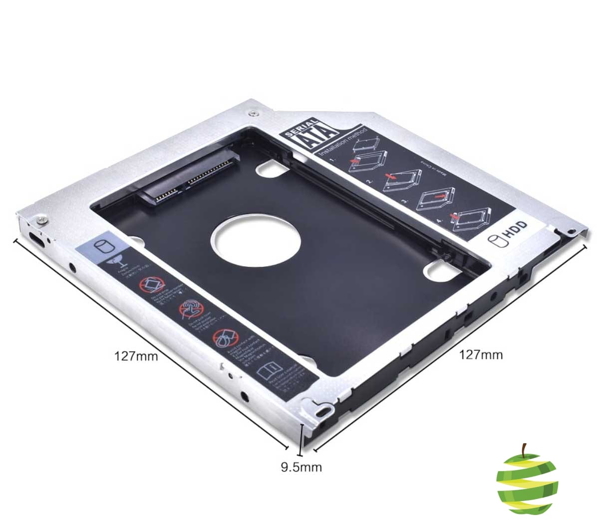 Cage Disque Dur 2,5" Pour Panasonic ToughBook CF-31 CF-30 - Support HDD/SSD SATA, Installation Sans Outil, Compatible 7/9,5mm