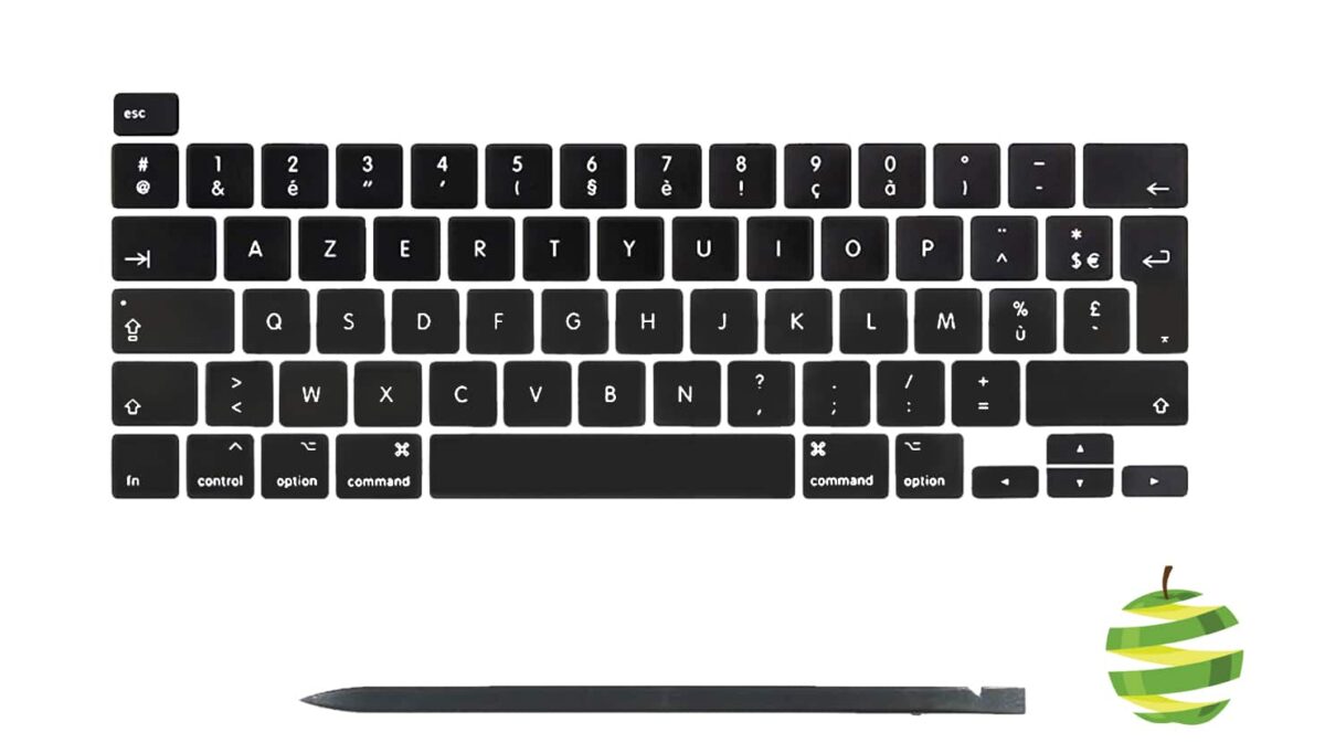 Touches et Spudger pour clavier Azerty (FR) MacBook Pro 16" A2141 et 13" A2289 A2251 (2019-2020)