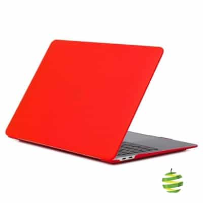 Coque de protection intégrale rigide mate pour MacBook Air 13 Pouces Retina et M1 (2018/2020)-Rouge