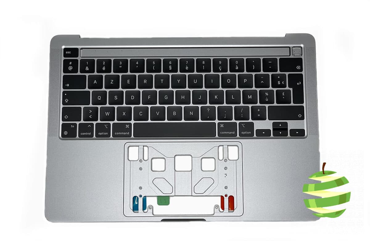 661-18432 Top Case Apple pour MacBook Pro 13 A2338 Retina M1 clavier AZERTY (FR) Gris Sidéral (2020)