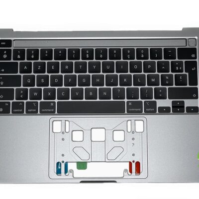 661-18432 Top Case Apple pour MacBook Pro 13 A2338 Retina M1/M2 clavier AZERTY (FR) Gris Sidéral (2020/2022)