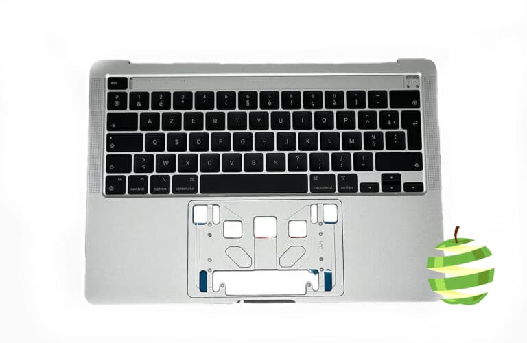 661-18433-FR-AR_Topcase Apple pour MacBook Pro 13 A2338 Retina M1 clavier AZERTY (FR) Argent (2020)BestinMac