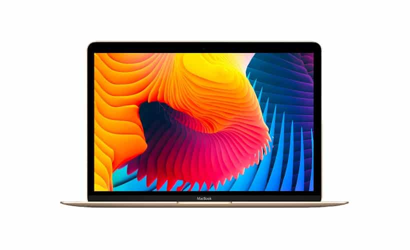Pièces internes de MacBook posées sur une table blanche