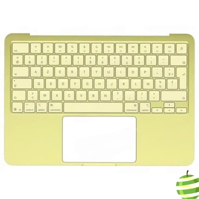Top case clavier Azerty sans Touch ID (FR) pour MacBook Neo 13″ A3404 (2026) Jaune Agrume