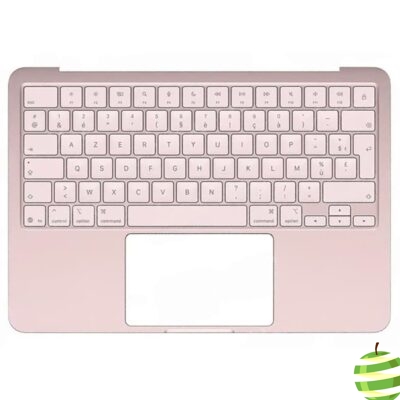 Top case clavier Azerty sans Touch ID (FR) pour MacBook Neo 13″ A3404 (2026) Rose Poudré